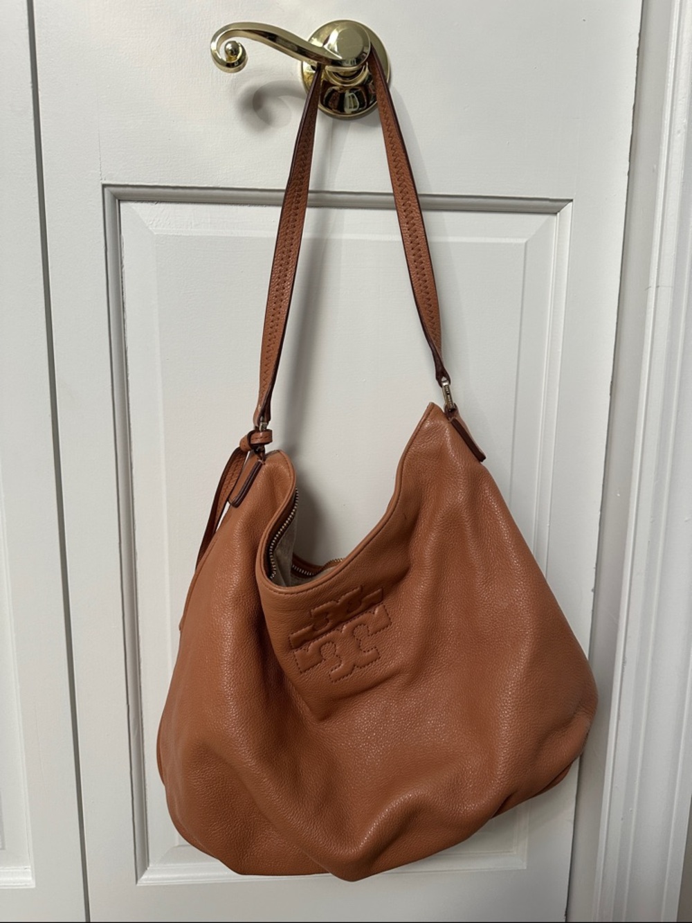 Tory Burch Tan Leather Hobo Bag
